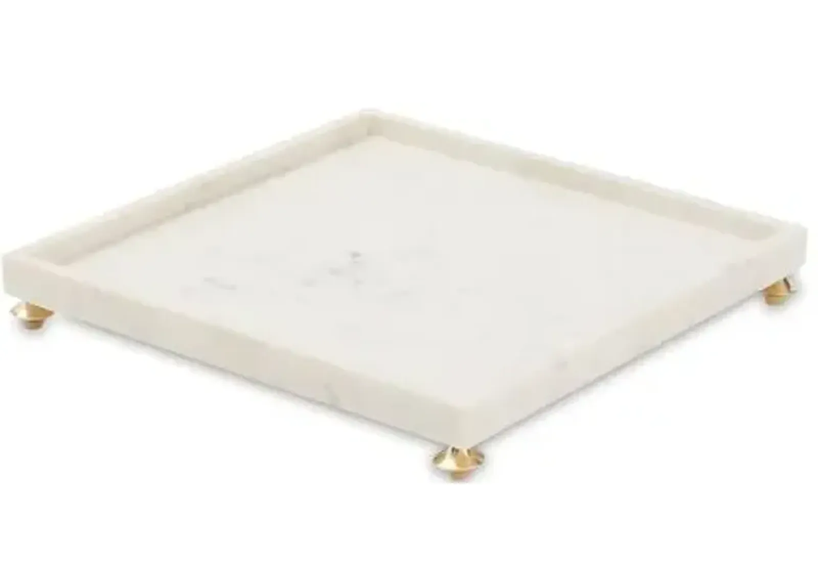 16" Quintessential Square Tray - White - Global Views