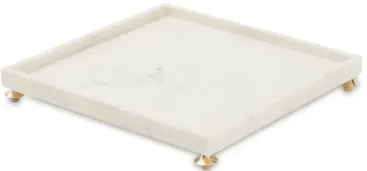 16" Quintessential Square Tray - White - Global Views