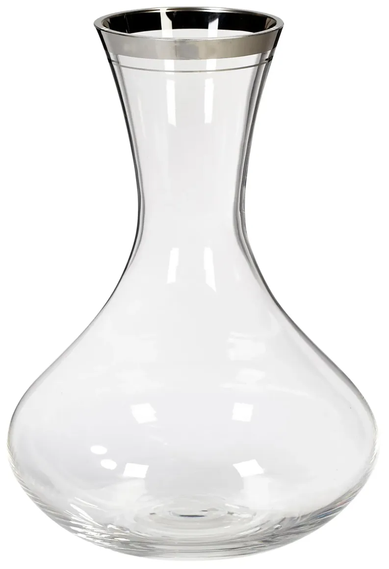 Silver Glass Wine Carafe - 2-b-Modern