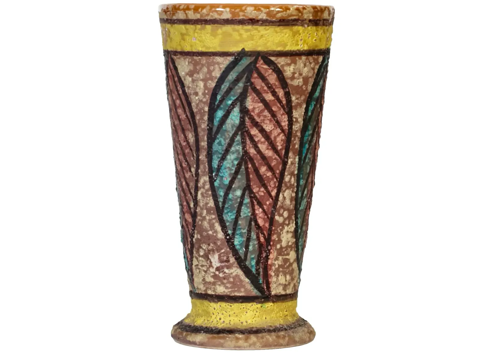 1960s Italian Ceramic Vase - 2-b-Modern - Brown