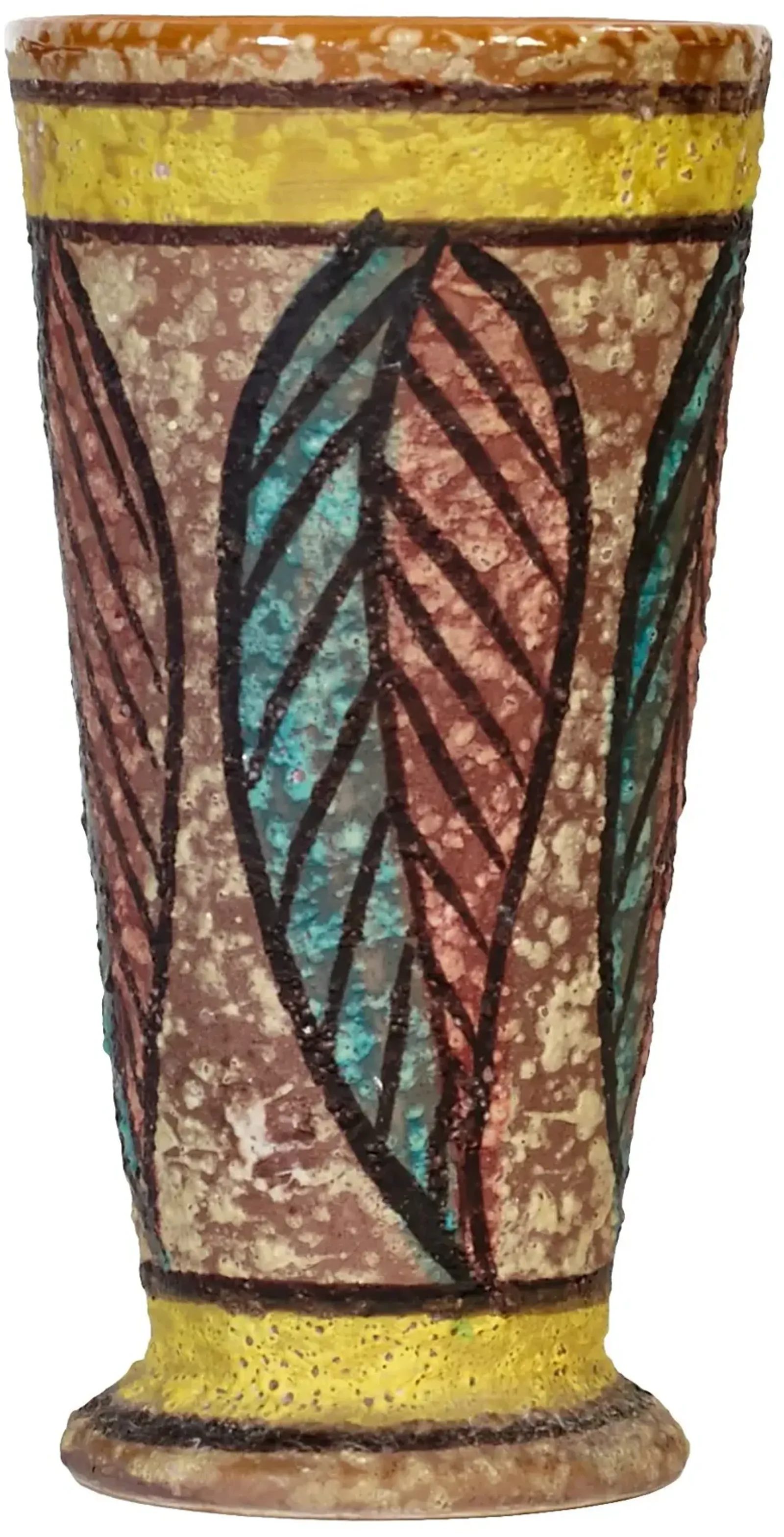 1960s Italian Ceramic Vase - 2-b-Modern - Brown