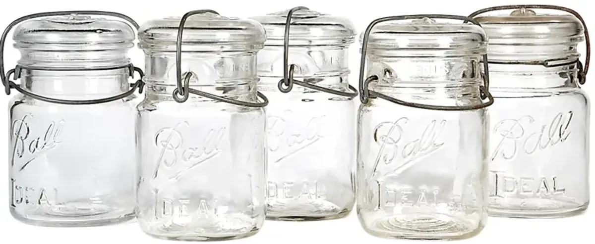 Kitchen Small Canning Jars - Set of 5 - 2-b-Modern - clear