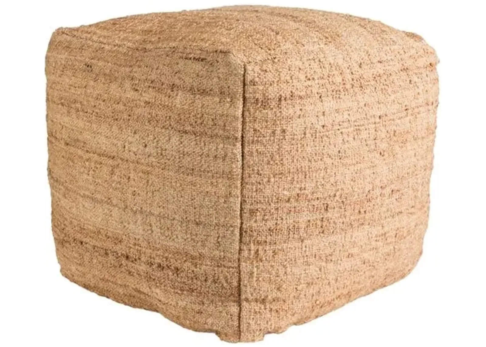 Seaport Cube Pouf - Camel - Beige