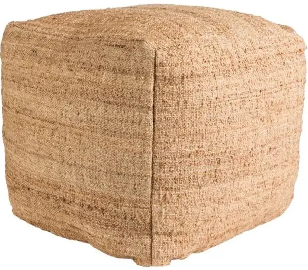 Seaport Cube Pouf - Camel - Beige