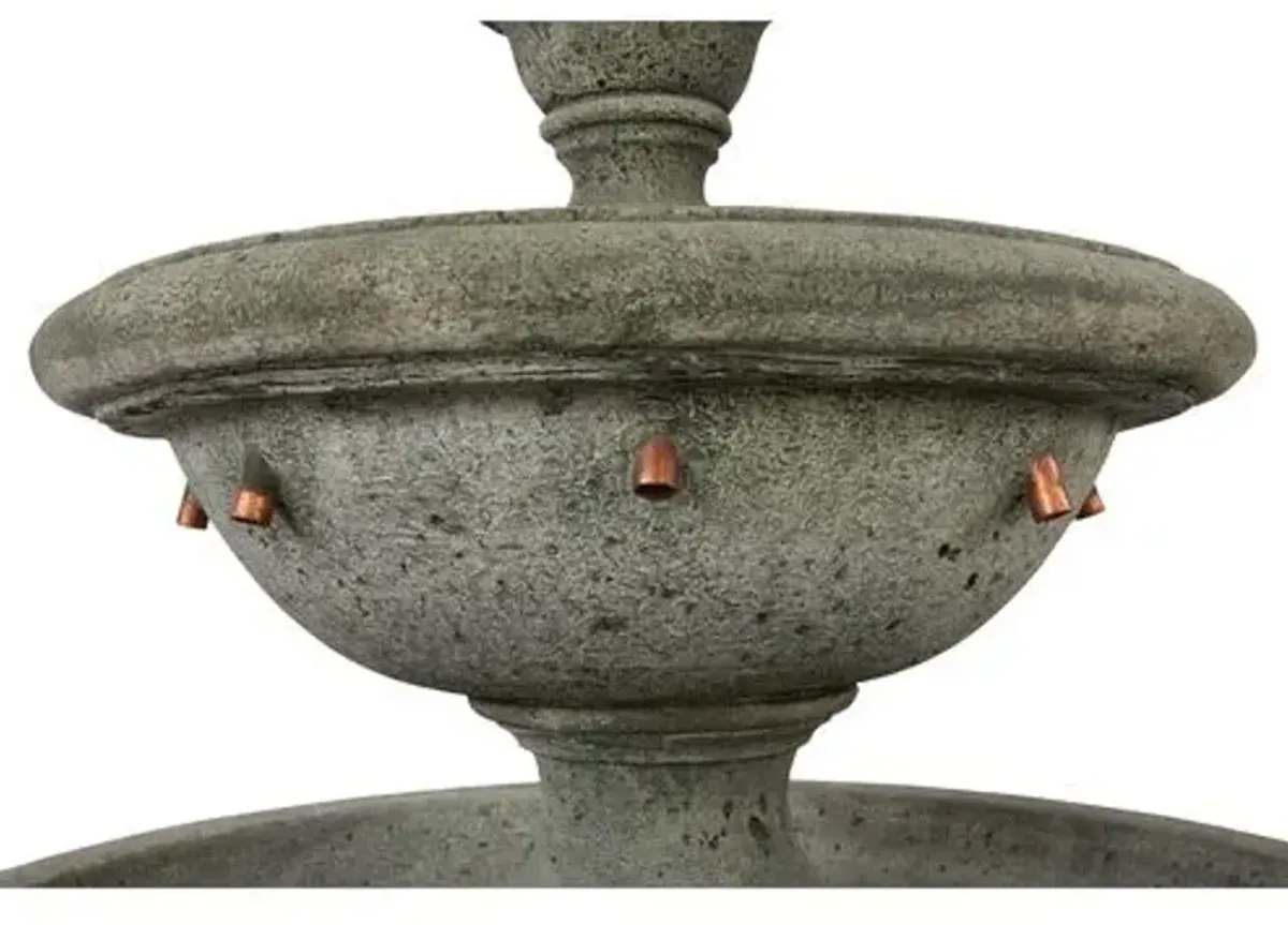 52" Charente Fountain - Distressed Gray - Campania International