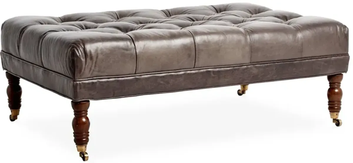 Anna Tufted Cocktail Ottoman, Crypton Leather