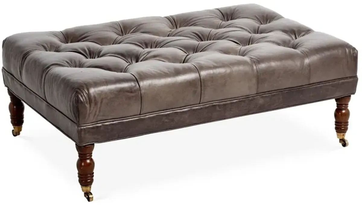 Anna Tufted Cocktail Ottoman, Crypton Leather