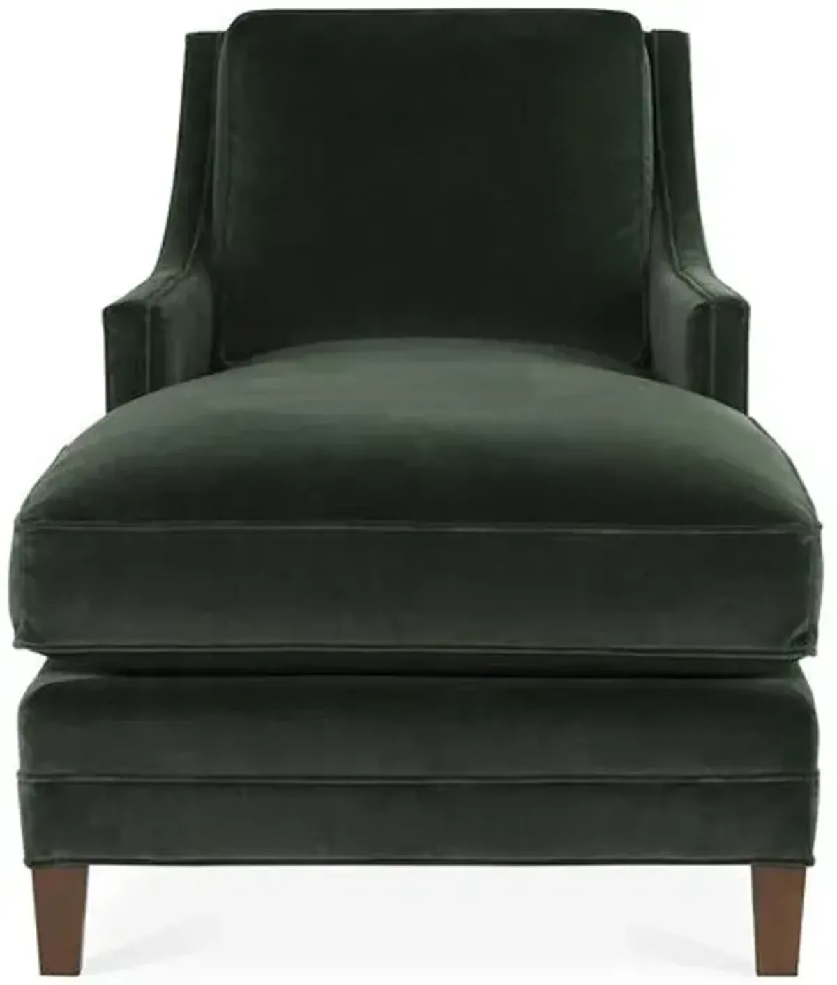 Salon Chaise - Forest Velvet - Joe Ruggiero - Green - Green - Comfortable, Sturdy, Stylish