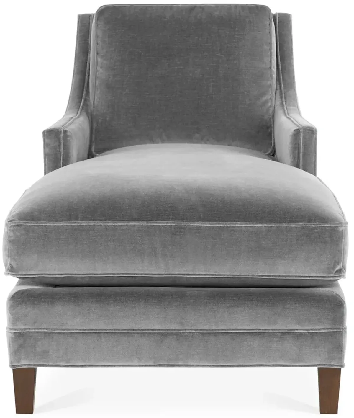 Salon Chaise, Gray Velvet