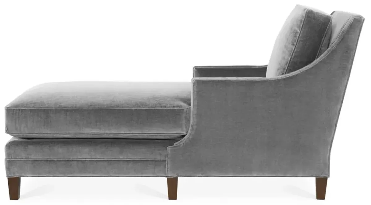 Salon Chaise, Gray Velvet