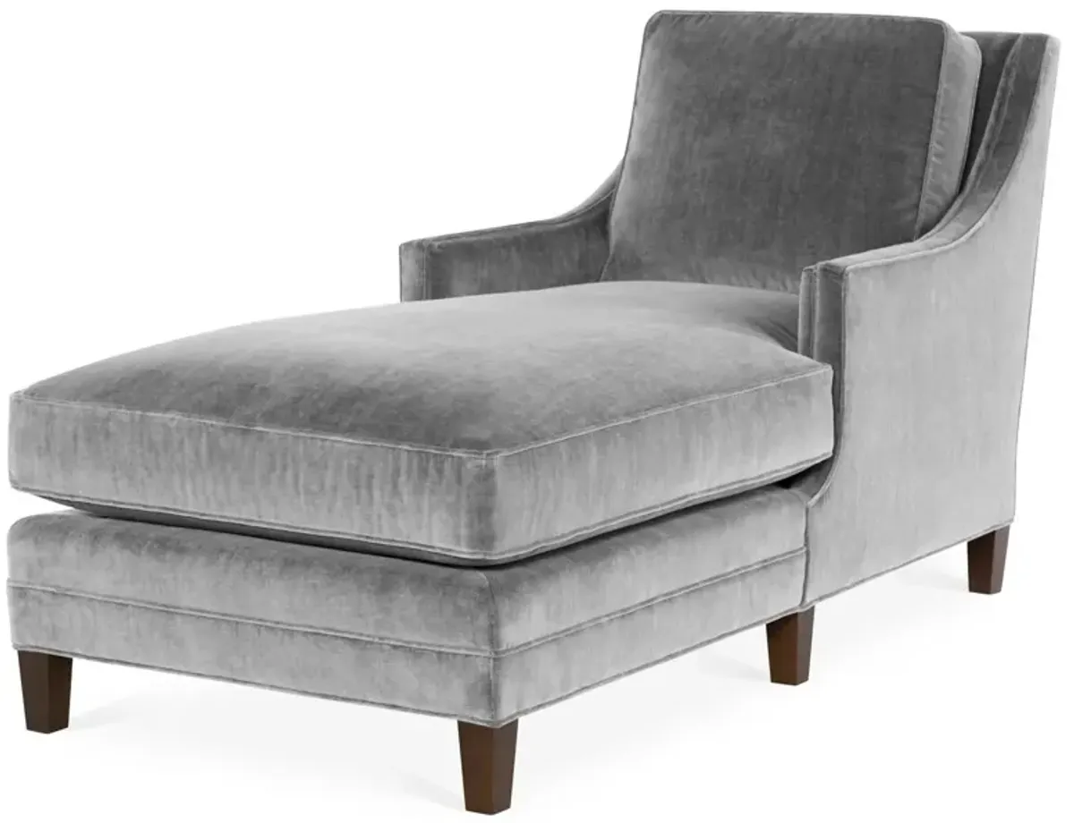Salon Chaise, Gray Velvet