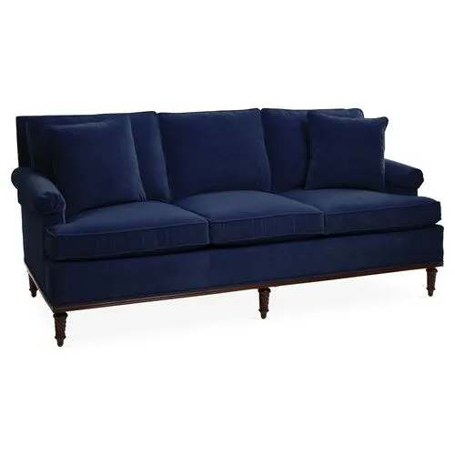 Garbo Sofa - Navy Velvet