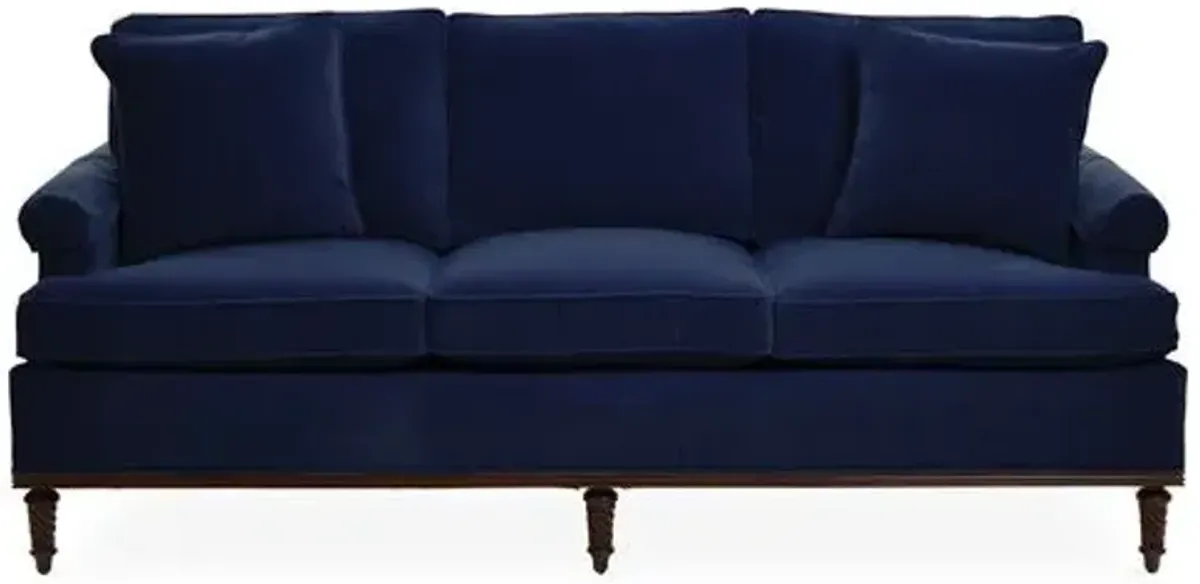 Garbo Sofa - Navy Velvet