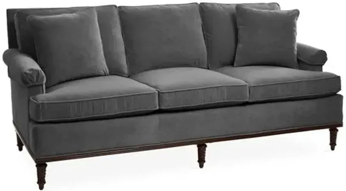 Garbo Sofa - Charcoal Velvet