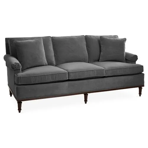 Garbo Sofa - Charcoal Velvet