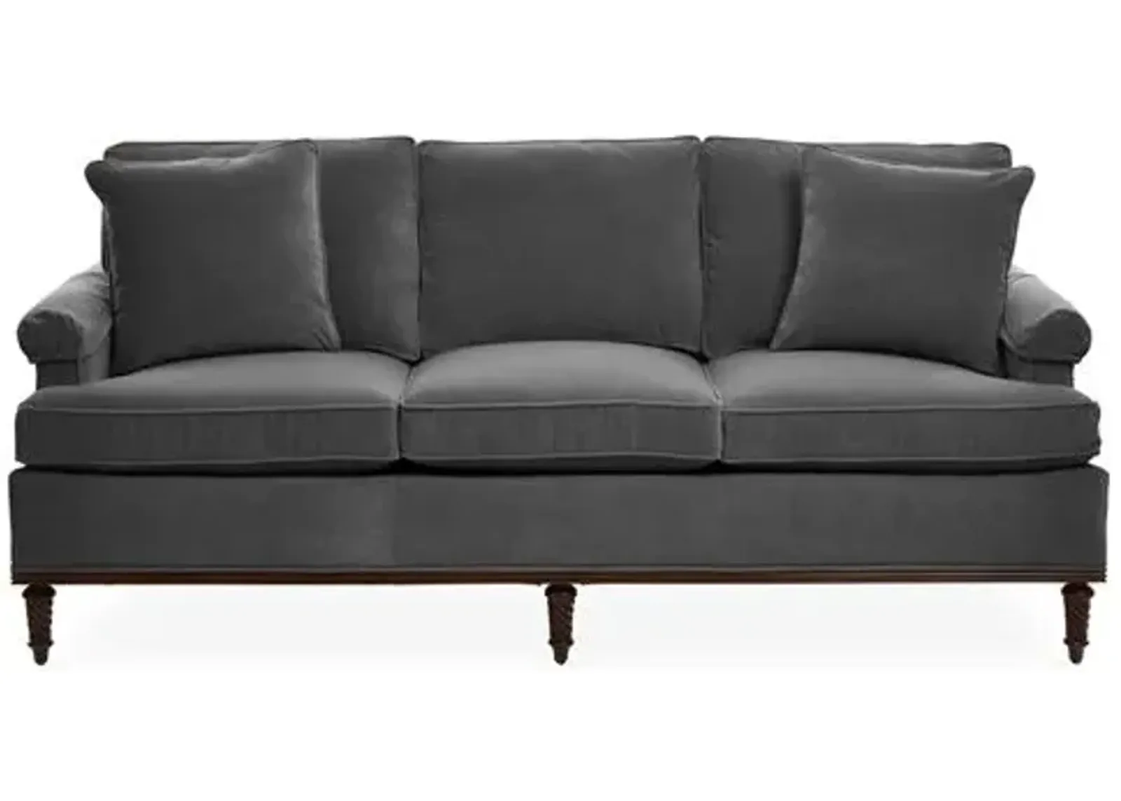 Garbo Sofa - Charcoal Velvet