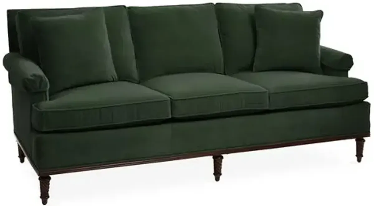 Garbo Sofa - Forest Velvet