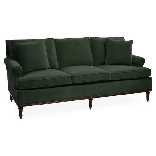 Garbo Sofa - Forest Velvet