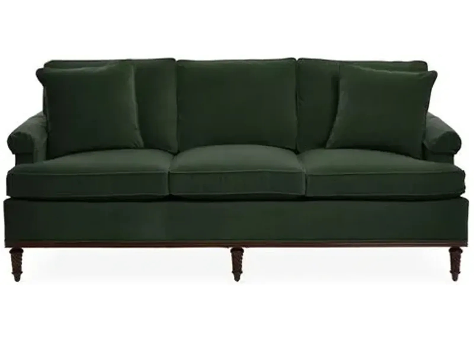 Garbo Sofa - Forest Velvet