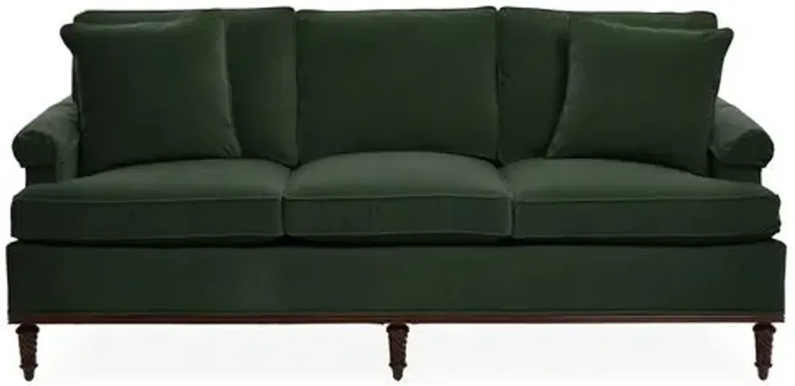 Garbo Sofa - Forest Velvet