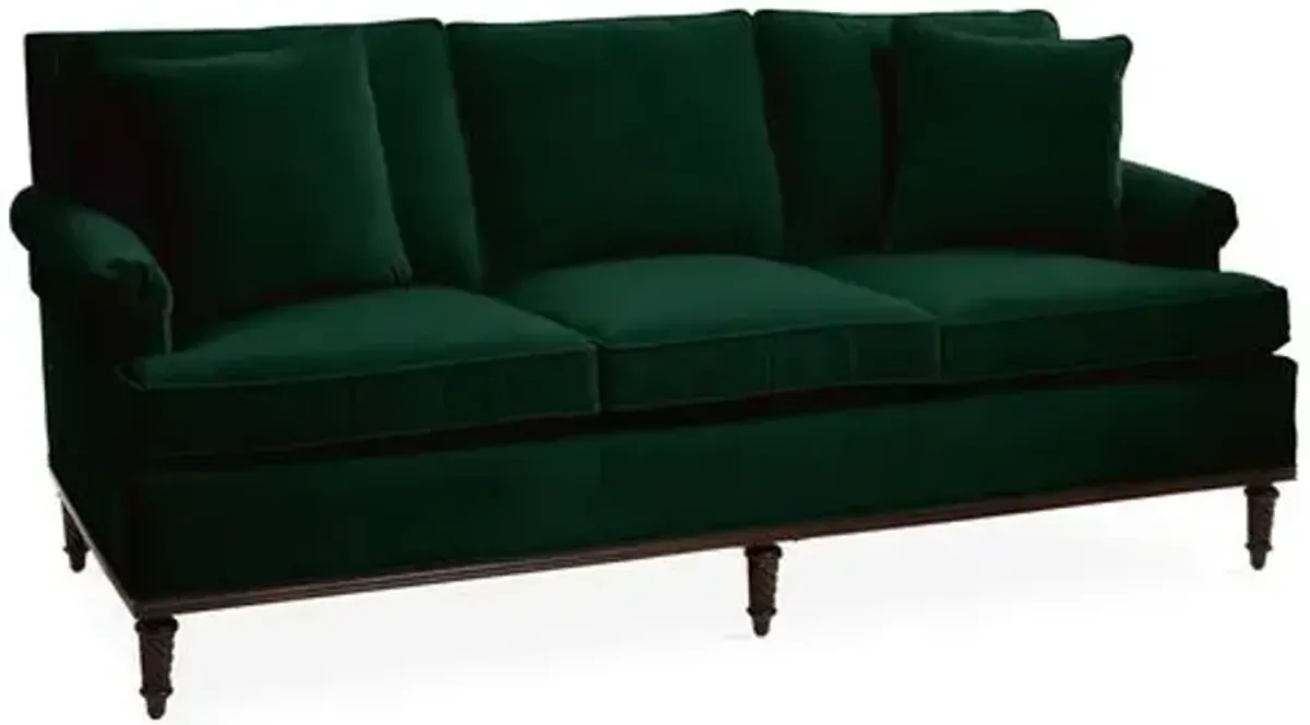 Garbo Sofa - Emerald Velvet