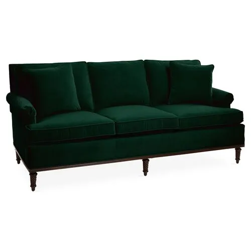 Garbo Sofa - Emerald Velvet