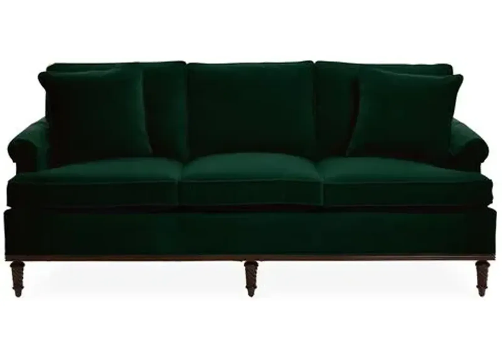 Garbo Sofa - Emerald Velvet