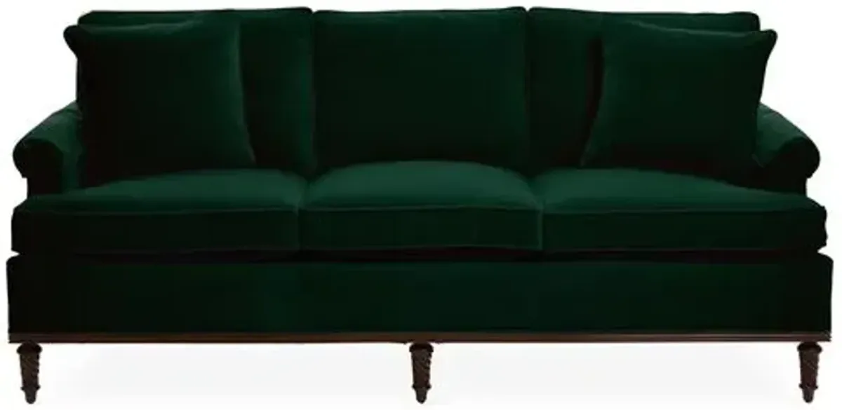 Garbo Sofa - Emerald Velvet