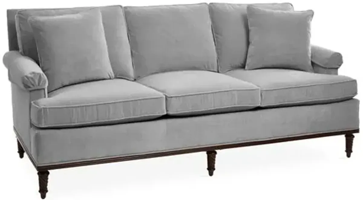 Garbo Sofa - Gray Velvet