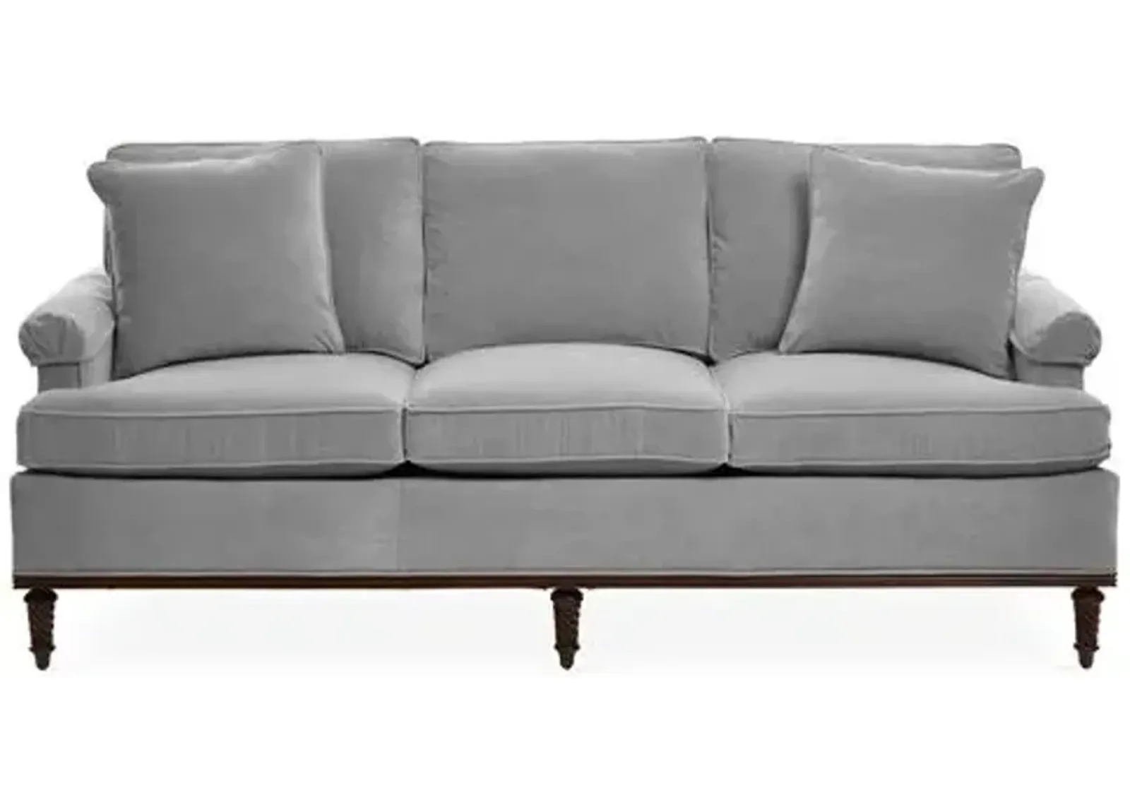 Garbo Sofa - Gray Velvet