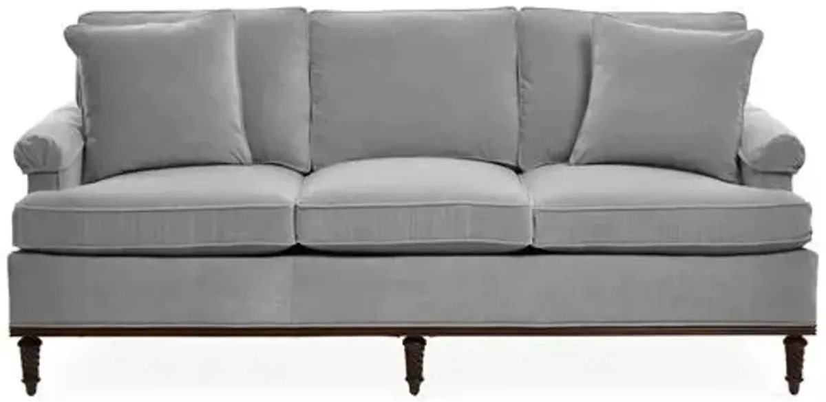 Garbo Sofa - Gray Velvet