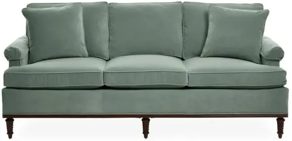 Garbo 3-Seat Roll Arm Sofa, Velvet