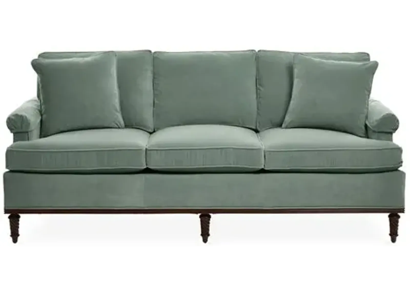 Garbo Sofa - Sage Velvet