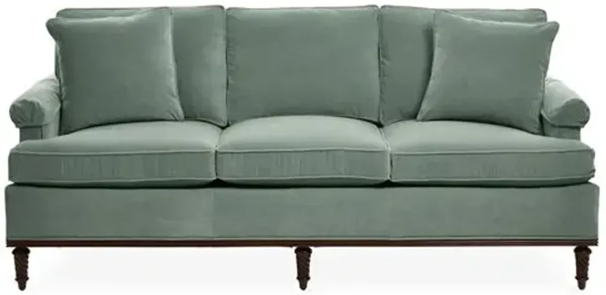 Garbo Sofa - Sage Velvet