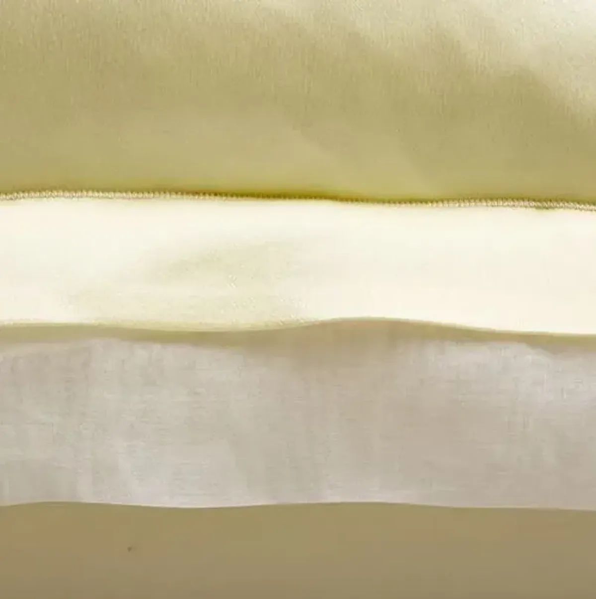 Organza Euro Sham - Lemon/White - Kumi Kookoon