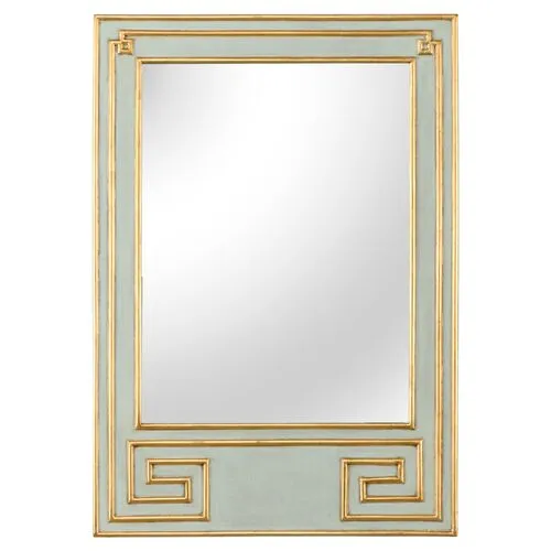 Greek Hall Wall Mirror - Antiqued Green - Chelsea House