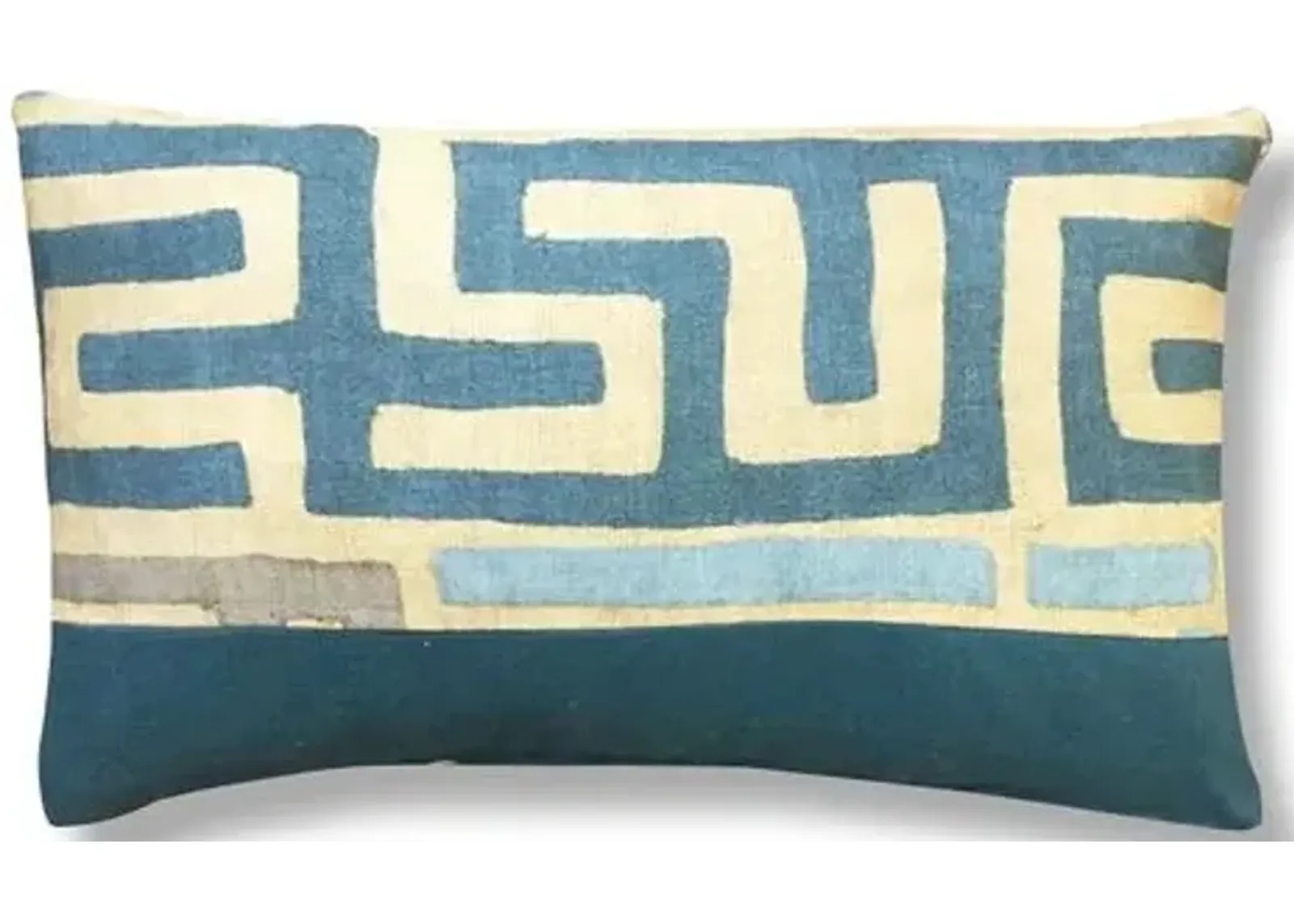 Kumba 14x20 Lumbar Pillow - Aqua/Sand - Kim Salmela