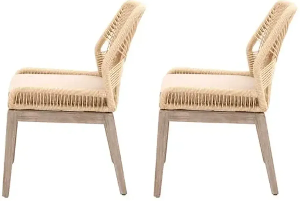 Set of 2 Easton Side Chairs - Sand/Light Gray - Beige