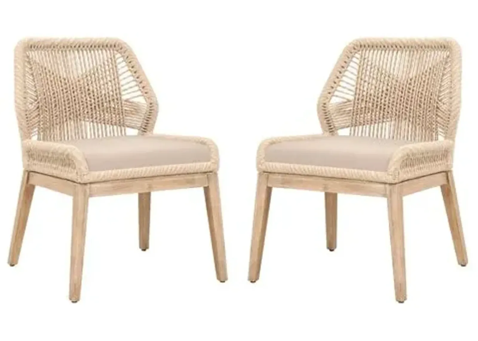 Set of 2 Easton Side Chairs - Sand/Light Gray - Beige