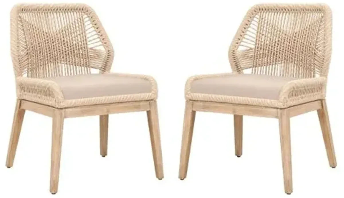 Set of 2 Easton Side Chairs - Sand/Light Gray - Beige