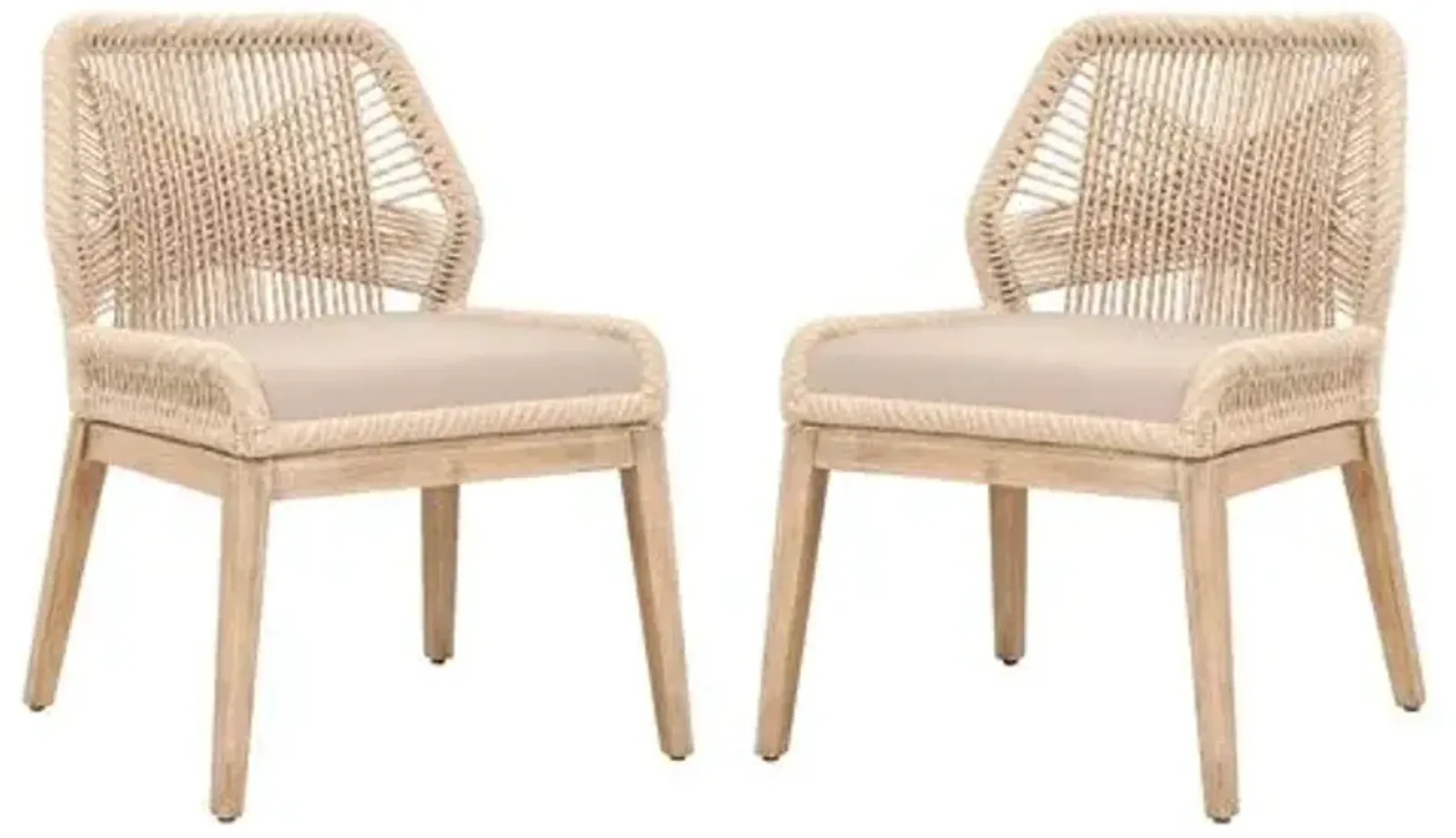 Set of 2 Easton Side Chairs - Sand/Light Gray - Beige