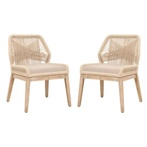 Set of 2 Easton Side Chairs - Sand/Light Gray - Beige