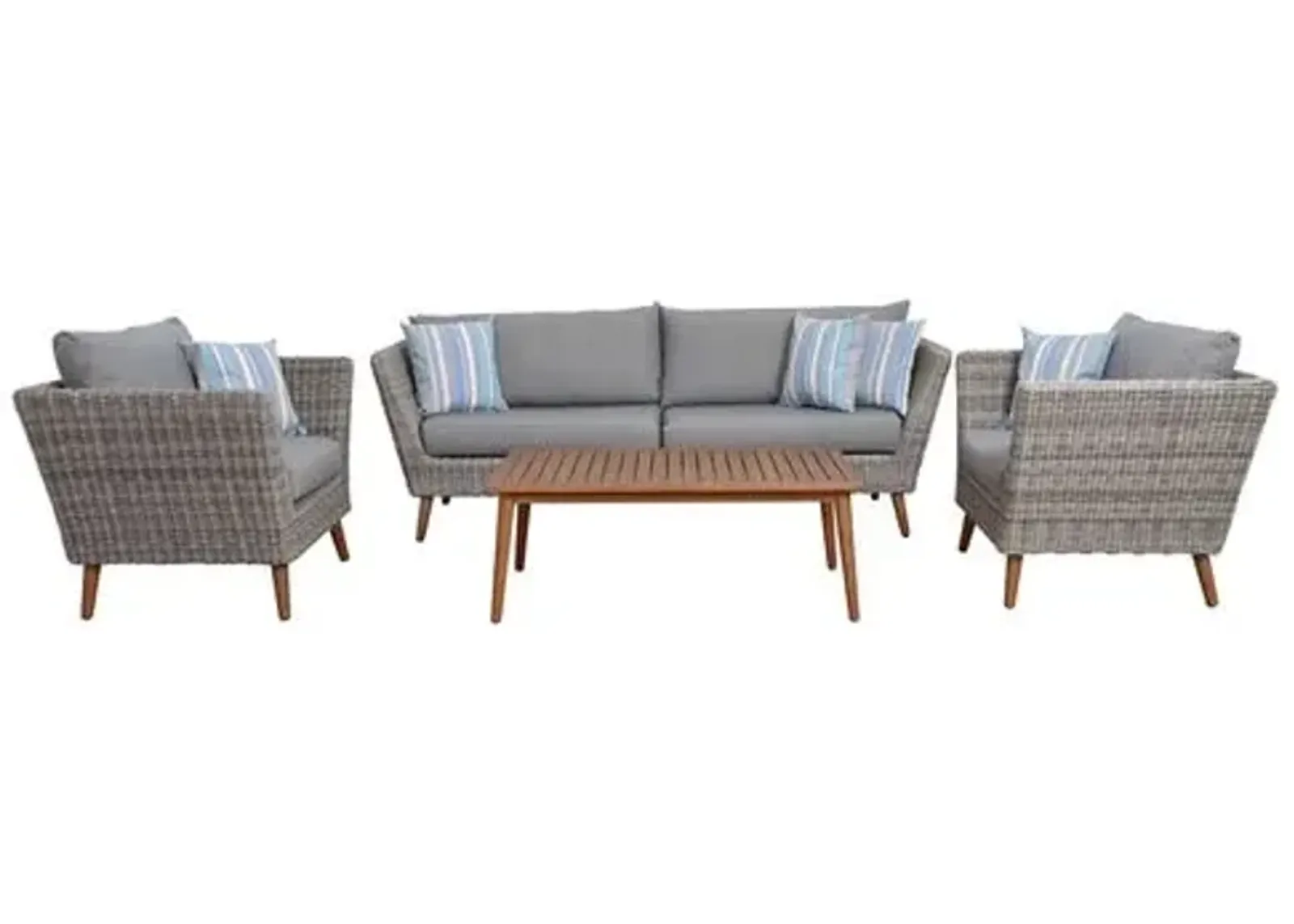 4-Pc Amazonia Barcelona Set - Gray