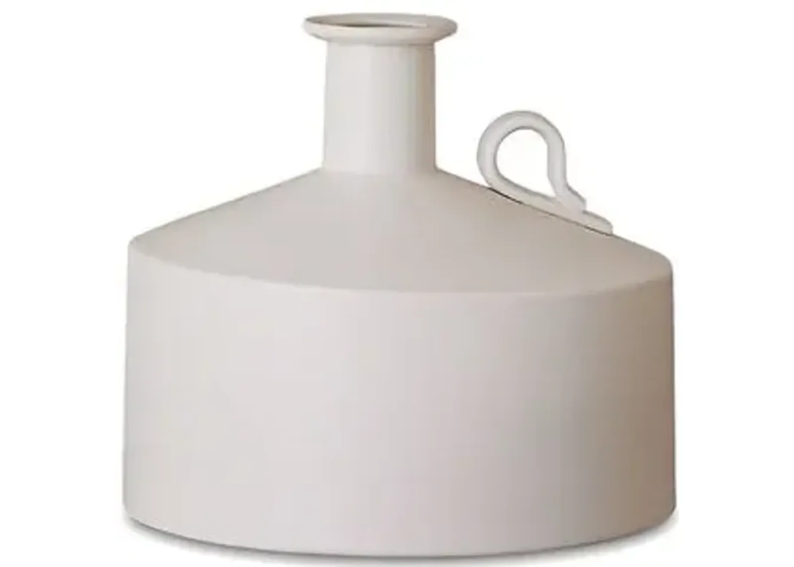 8" Squat Metro Bottle - Matte White - Global Views