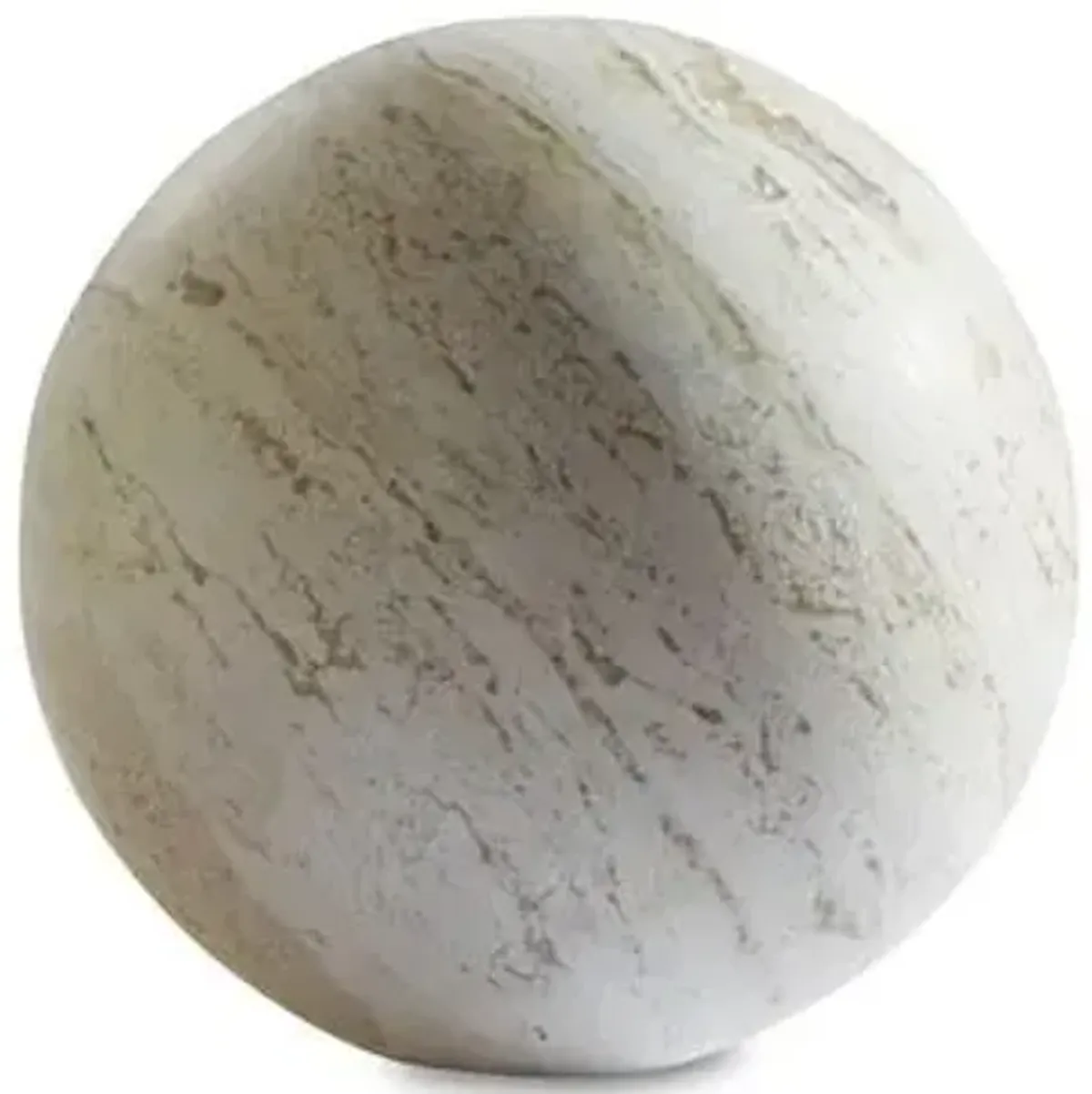 Travertine Sphere - Tan - Global Views - Beige