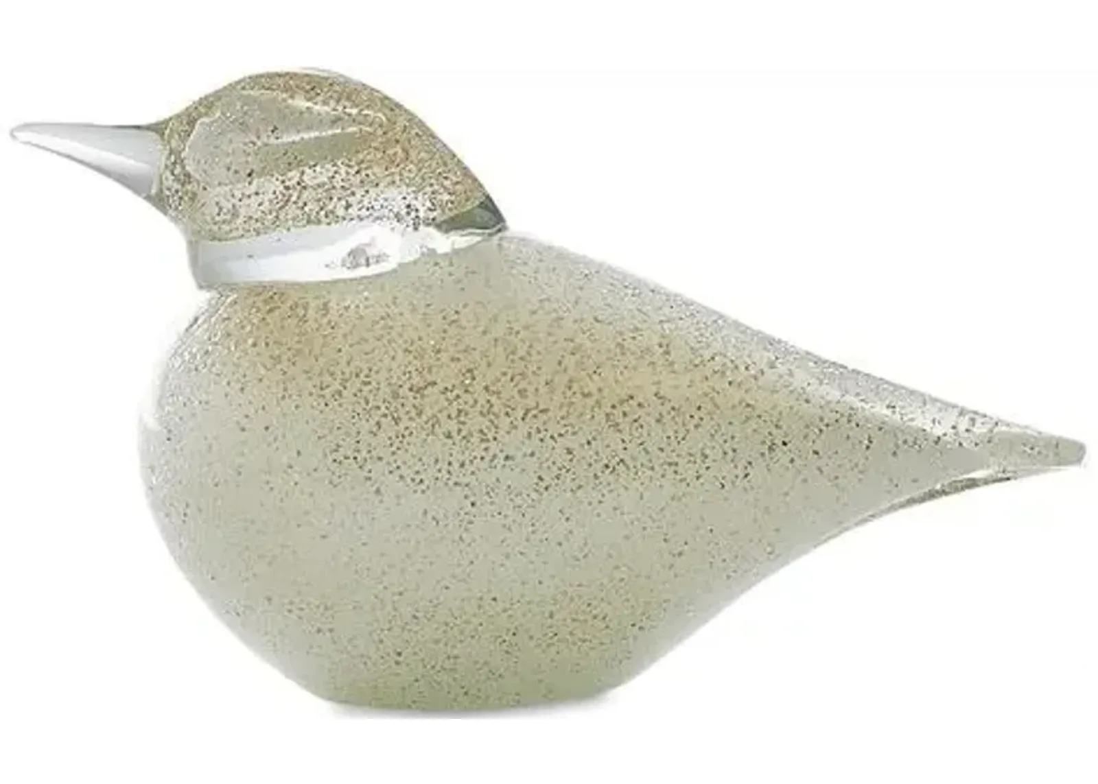 Granilla Glass Bird - Clear/Gold - Global Views