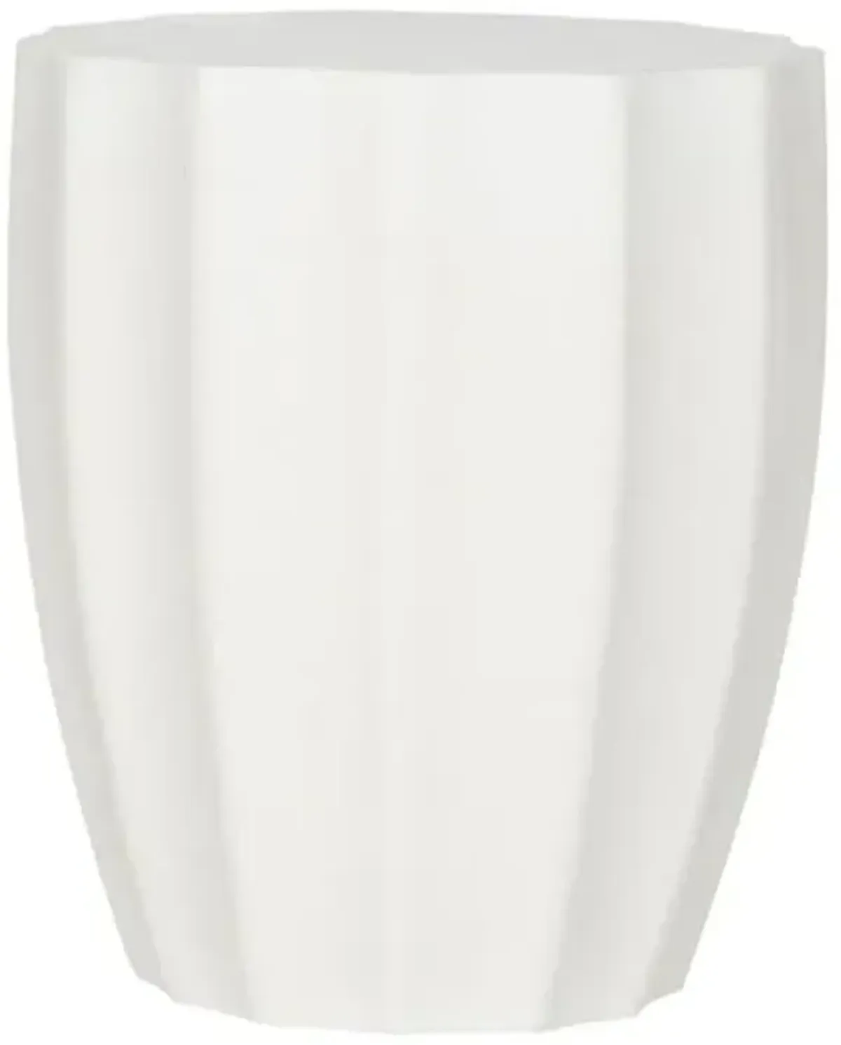 Vasan Outdoor Concrete Side Table - Ivory - White