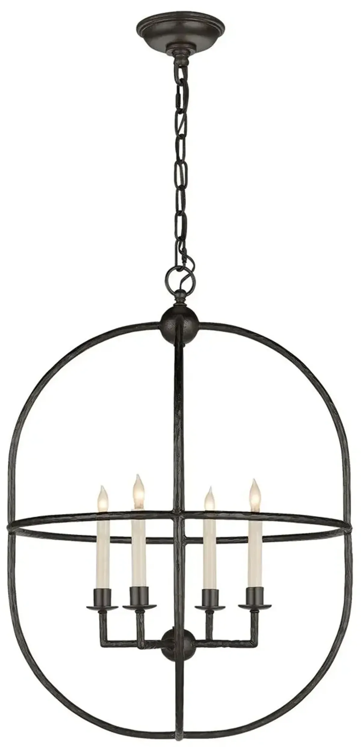 Visual Comfort - Desmond Open Oval Lantern - Aged Iron - Black