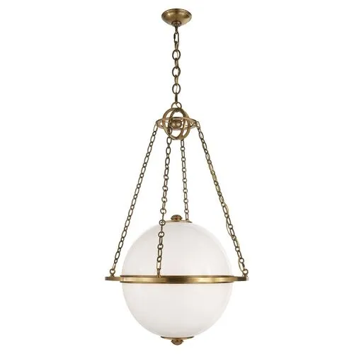 Visual Comfort - Modern Globe Lantern - Antique Brass - Gold