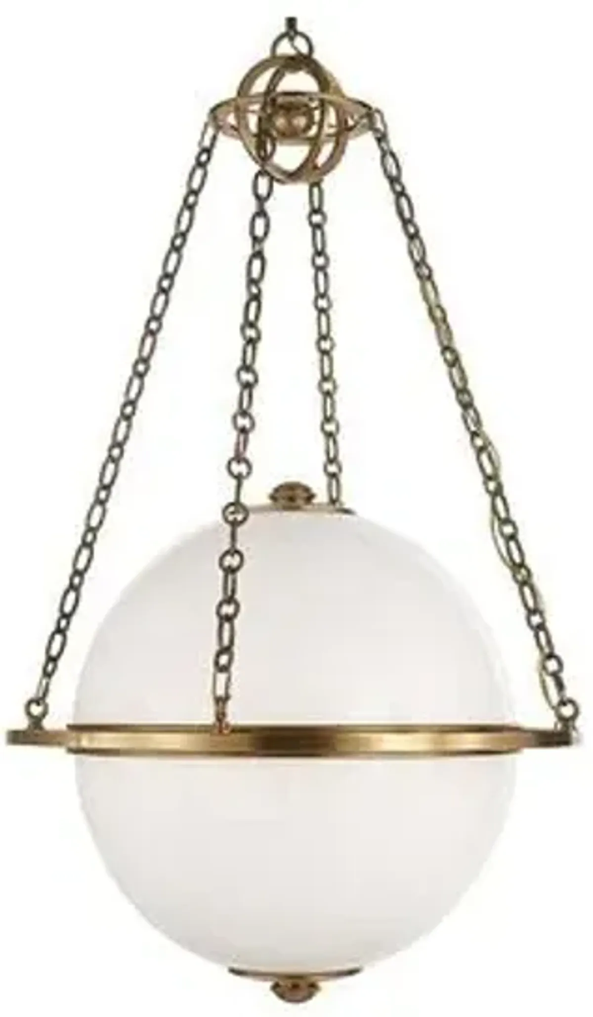 Visual Comfort - Modern Globe Lantern - Antique Brass - Gold